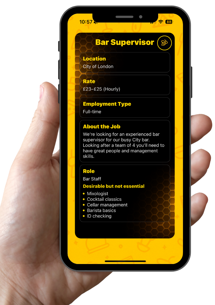 Hospitality jobseeker in London applying for jobs